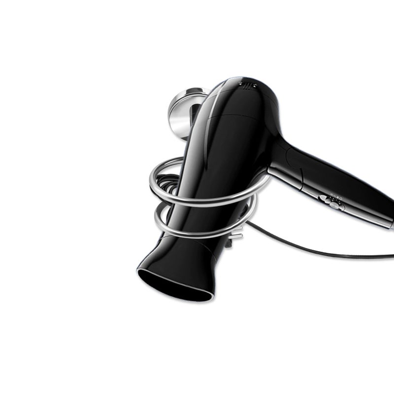 SWETON Bathroom Hair Dryer Holder Hair Care Tools Holder Wall Mount Chrome Finished Stainless Steel - Image 2